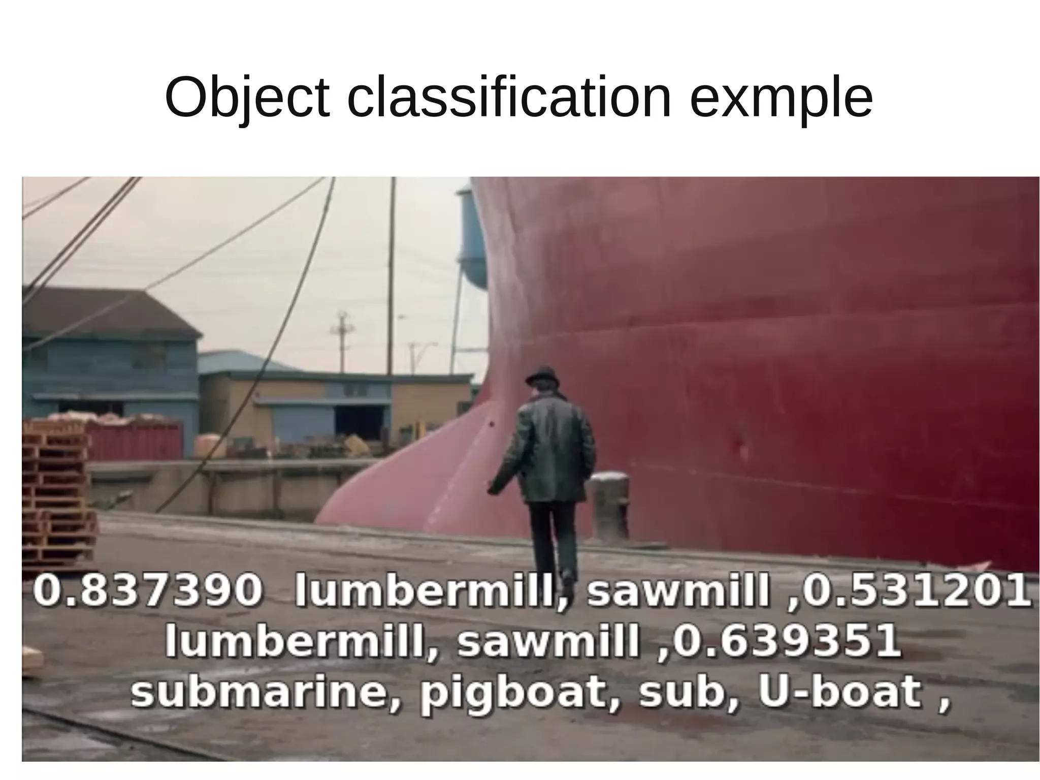 Object classification exmple
 