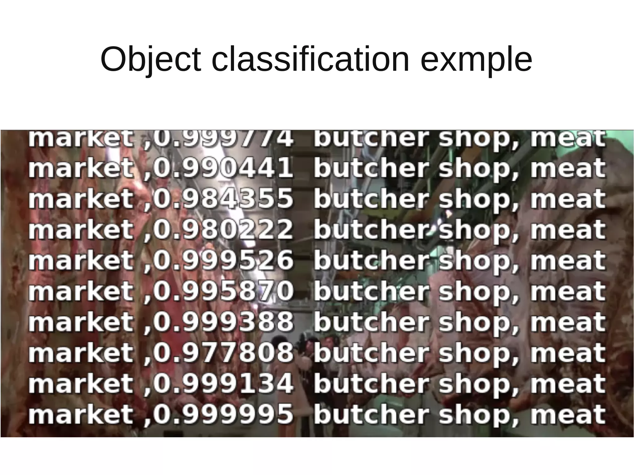 Object classification exmple
 