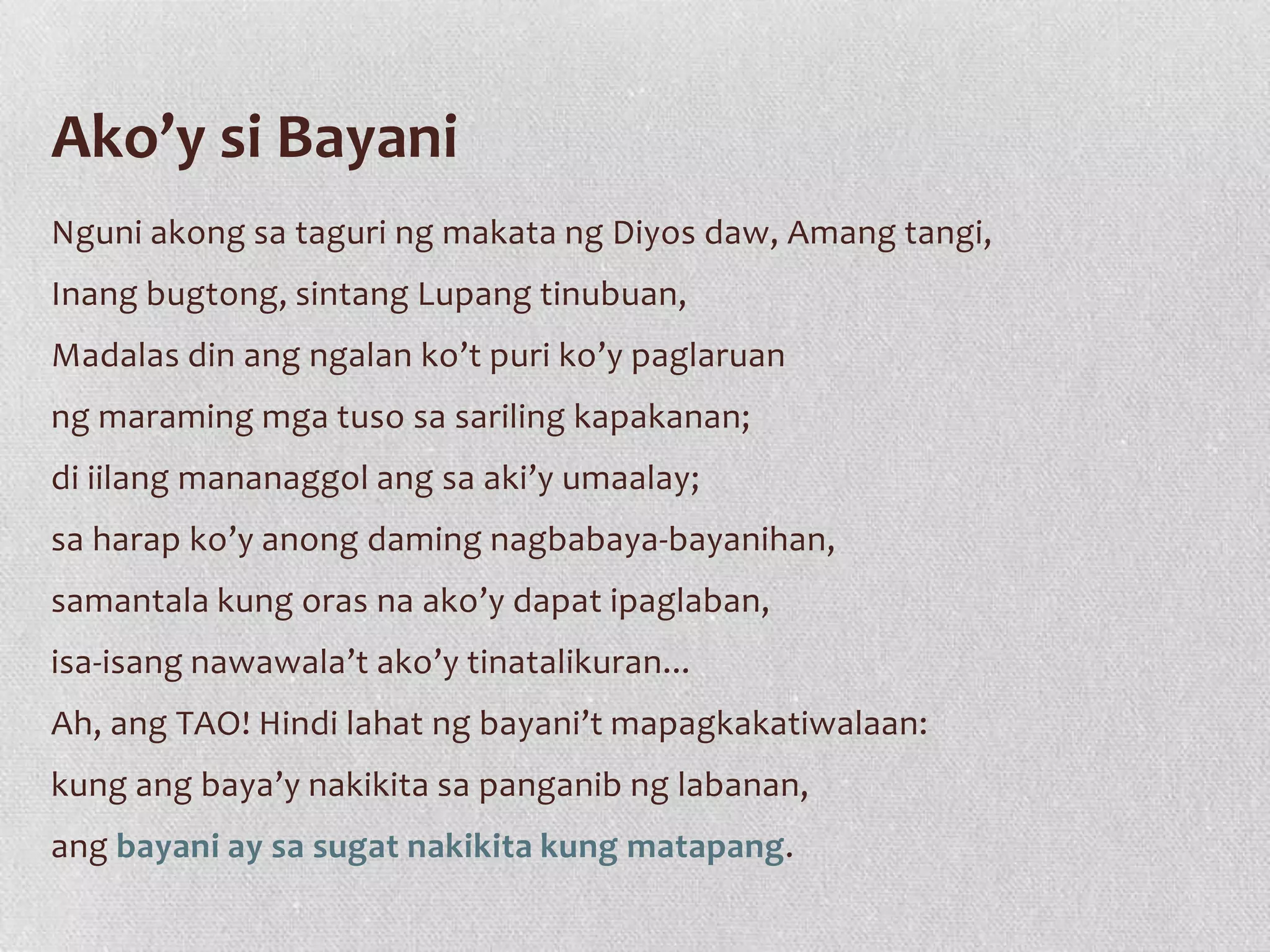 Taguri UPDATED - Lope K. Santos | PPTX