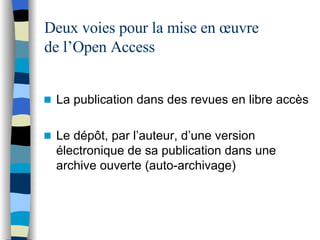 L'Open Access en 12 diapositives | PPT