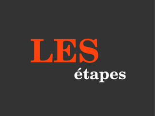 LES
 étapes 
 