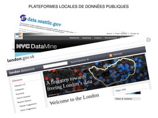 PLATEFORMES LOCALES DE DONNÉES PUBLIQUES
 
