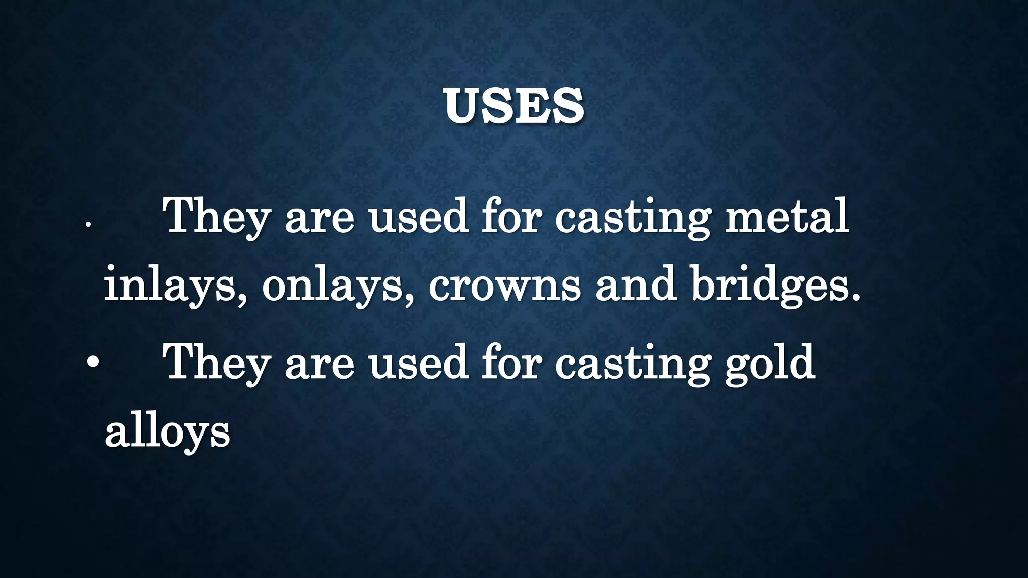 View of Dental casting investment materials | PPTX