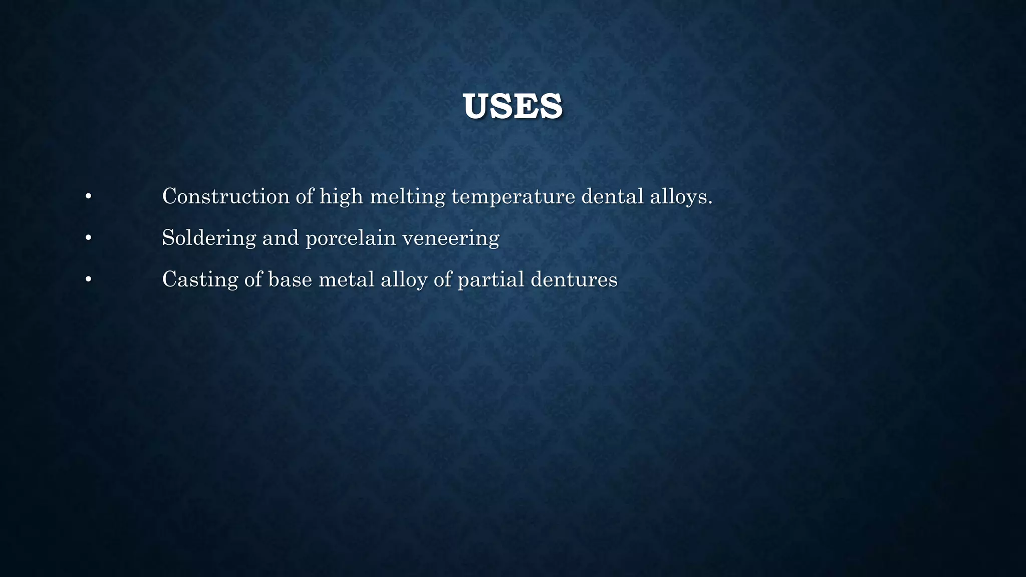Dental casting investment materials | PPTX