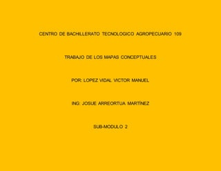 CENTRO DE BACHILLERATO TECNOLOGICO AGROPECUARIO 109
TRABAJO DE LOS MAPAS CONCEPTUALES
POR: LOPEZ VIDAL VICTOR MANUEL
ING: JOSUE ARREORTUA MARTÍNEZ
SUB-MODULO 2
 