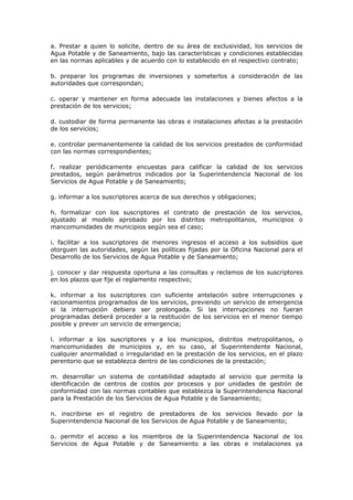 Ley Orgánica prestación de agua potable. | PDF