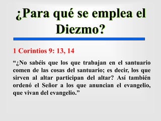 Lo que dice la biblia sobre diezmo | PPTX