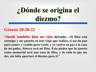 Lo que dice la biblia sobre diezmo | PPTX