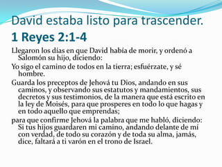 Lo que dios busca hombres segun su corazon | PPTX