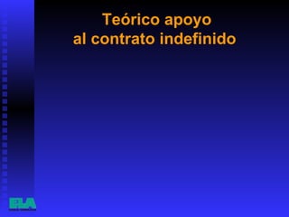 Teórico apoyo  al contrato indefinido  