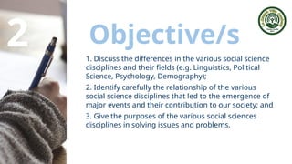 Comprehensive Overview of Social Science Disciplines and Their Societal ...