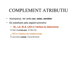 Oració simple i complements verbals | PPT