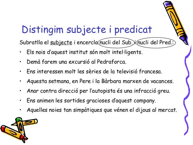 L'oració simple 1 subj i pred