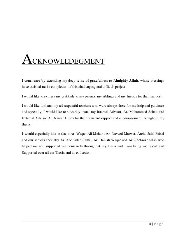Dissertation acknowledegment