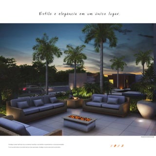 .




                                                                                                                   Perspectiva ilustrada do lounge




Privilégio é poder desfrutar de um ambiente irresistível, com detalhes surpreendentes e muita personalidade.

É ver seu patrimônio e seu estilo cada vez mais valorizados. Privilégio é morar onde você se sente bem.
 