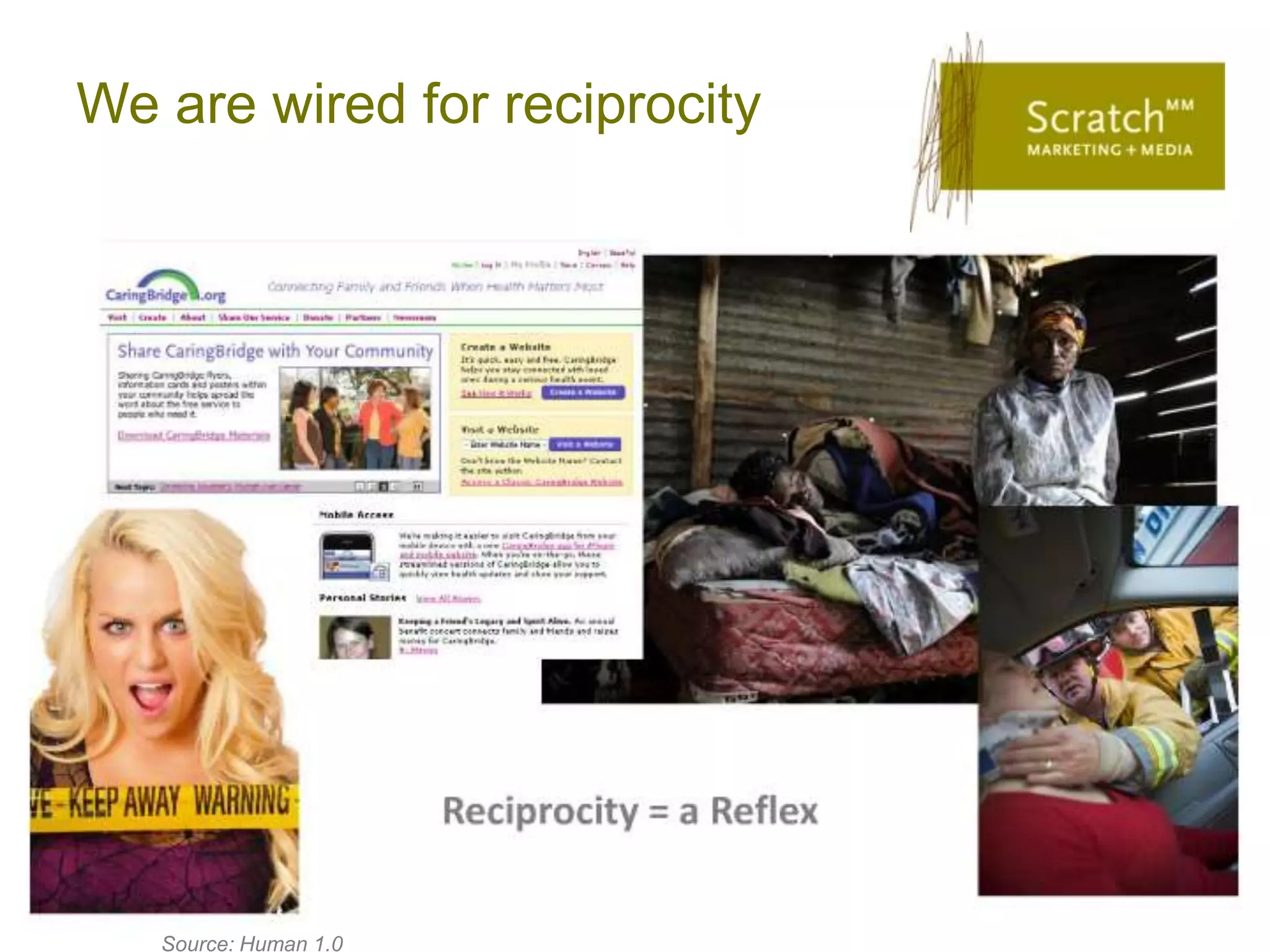 We are wired for reciprocity




   Source: Human 1.0
 