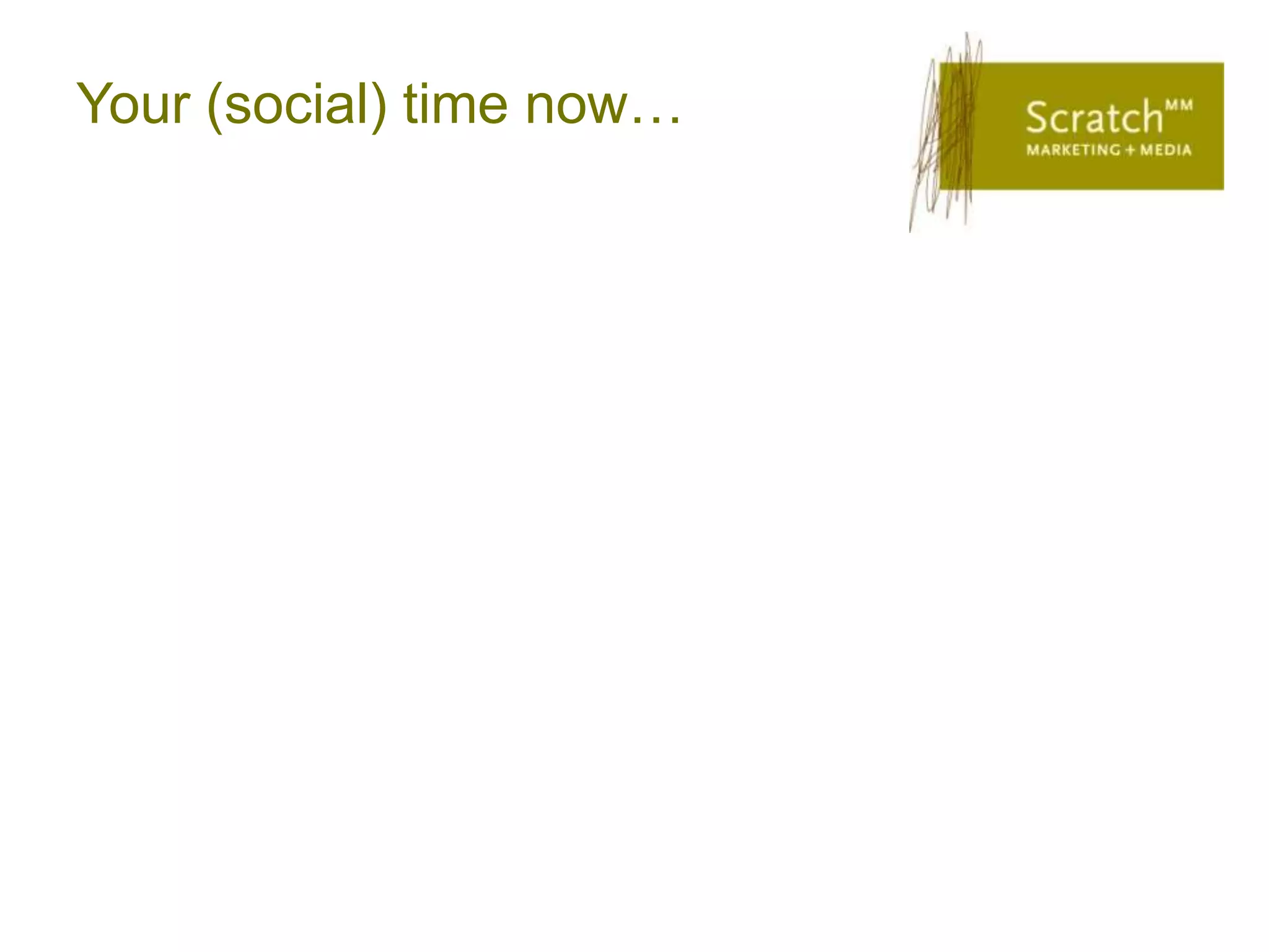 Your (social) time now…
 