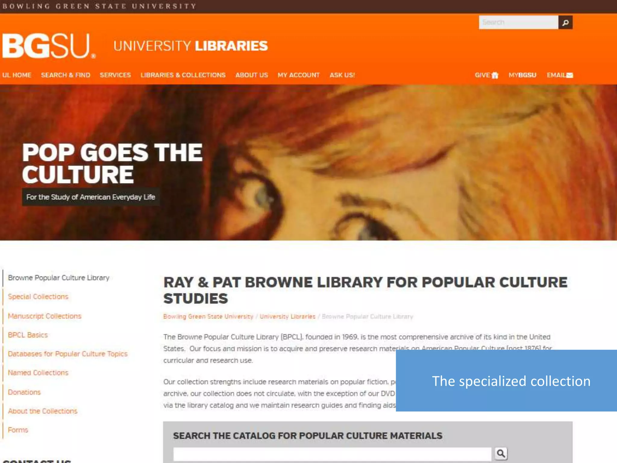 The specialized collection
 