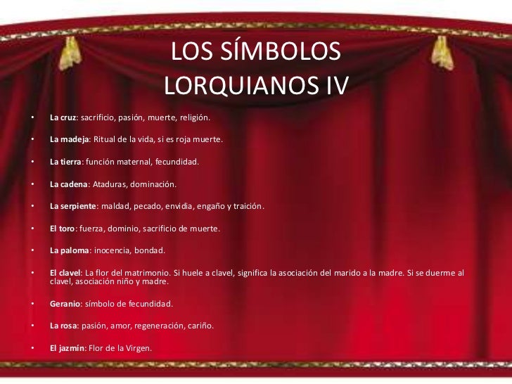 SIMBOLOGÍA DEL TEATRO DE F.G. LORCA