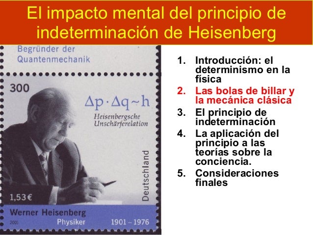 El impacto mental del principio de indeterminación de Heisenberg