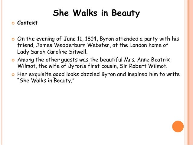 She walks in beauty essays