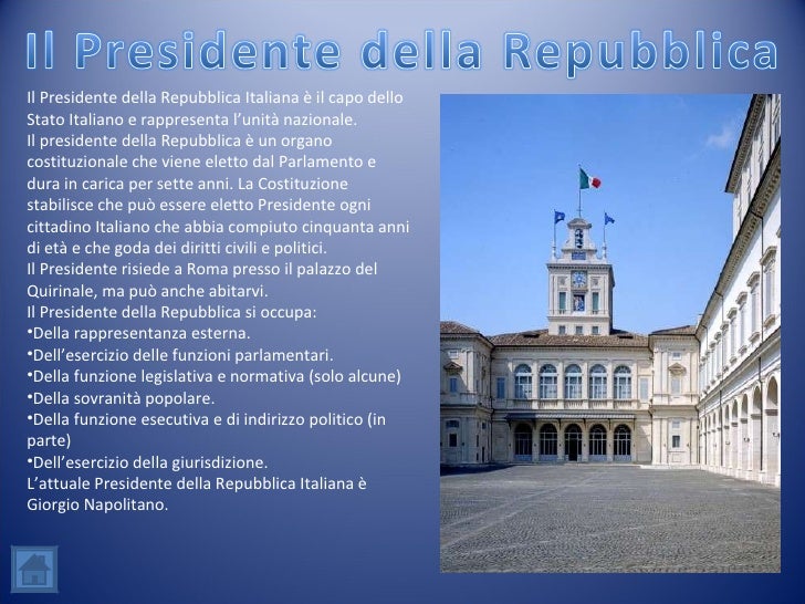 Organo Di Cui Il Presidente Della Repubblica è A Capo L'ordinamento della repubblica italiana