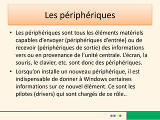 Les périphériques
 