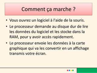 Le système d’exploitation

   Le système d'exploitation est le logiciel le plus important, il
          assure le fonctionnement de votre ordinateur.


Windows VISTA – Windows 7                                       Windows 8




                      @telier - Médiathèque de Lorient - 2013               50
 