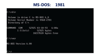 MS-DOS: 1981
 