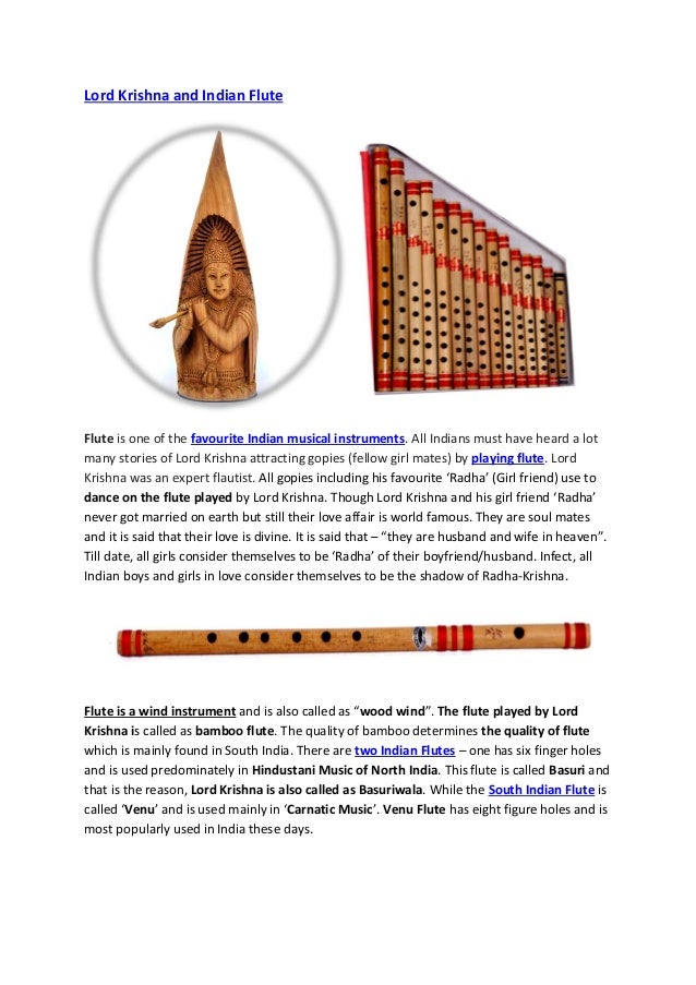 Lord krishna and indian flutes article