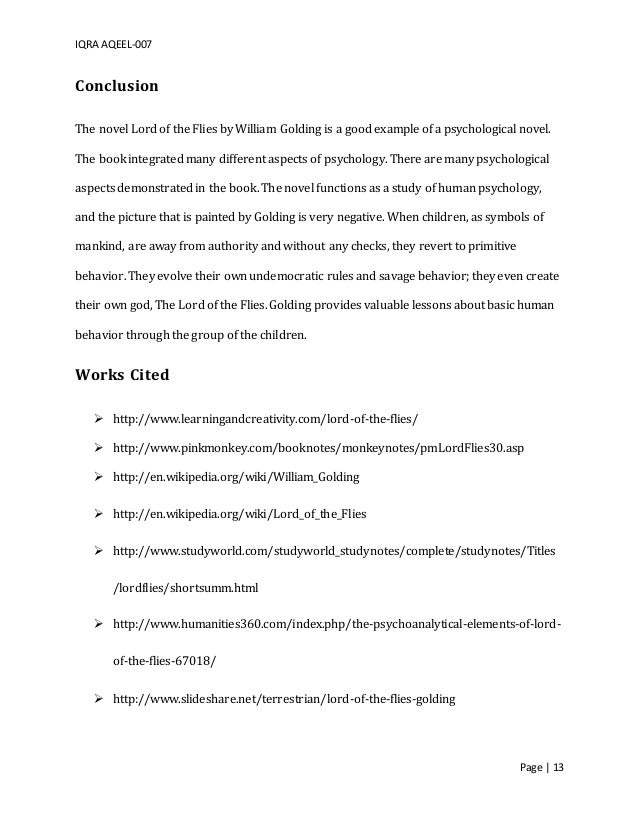 lord of the flies essay question