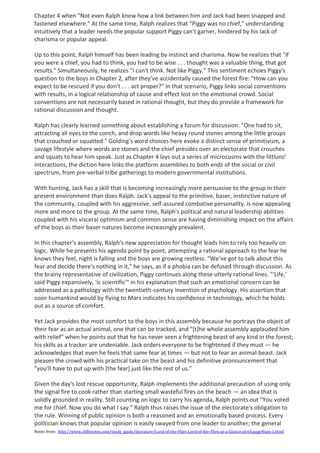 Lord of the flies – chapter analysis
