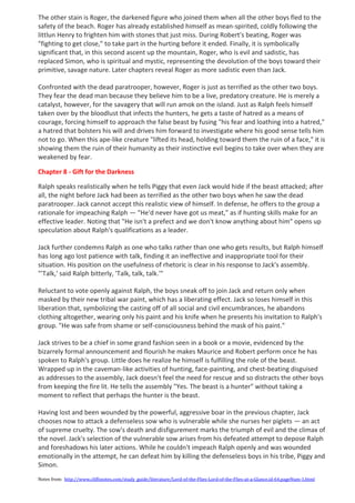 Lord of the flies – chapter analysis