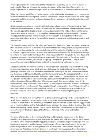 Lord of the flies – chapter analysis