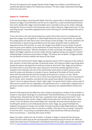 Lord of the flies – chapter analysis