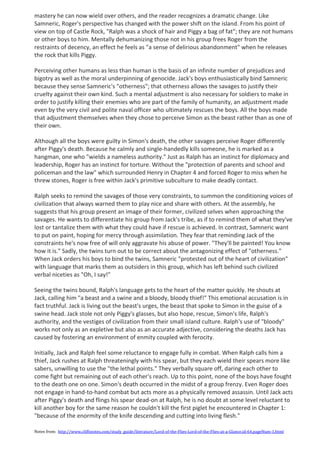 Lord of the flies – chapter analysis