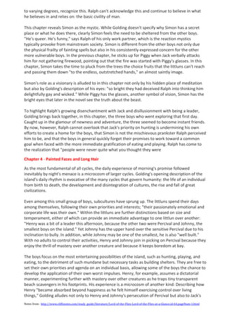 Lord of the flies – chapter analysis