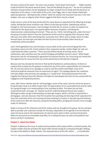 Lord of the flies – chapter analysis