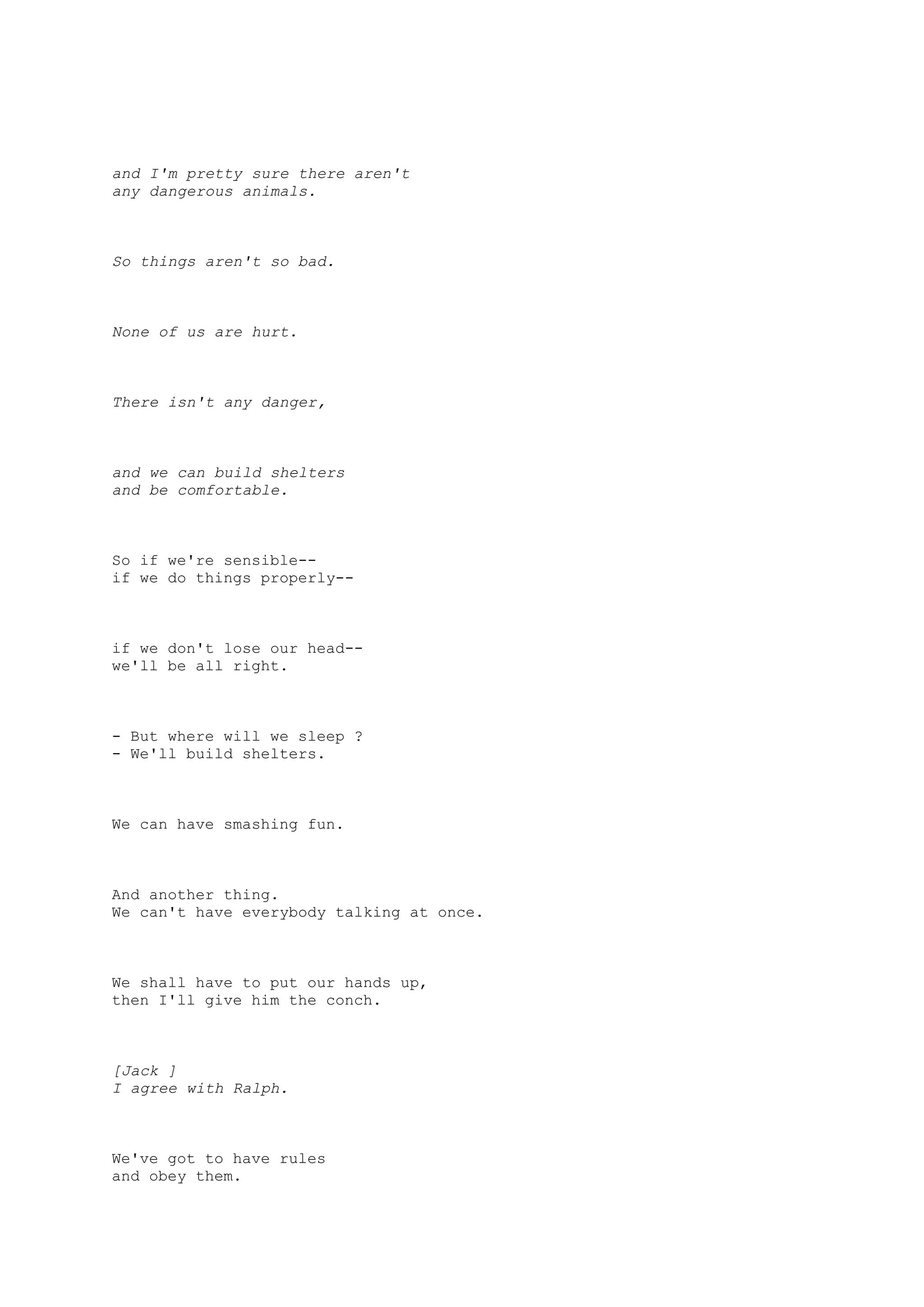 Lord of the flies script | DOCX