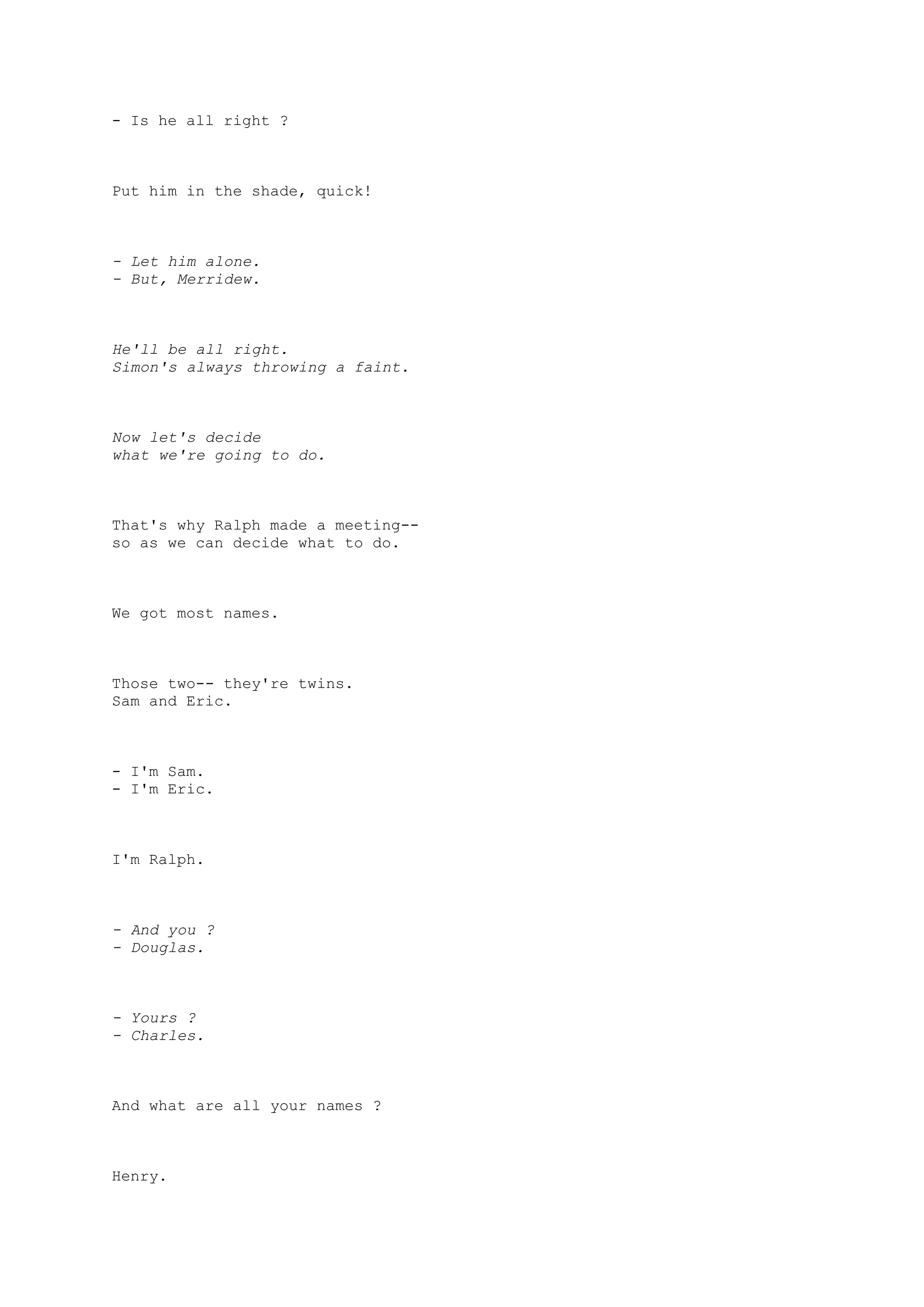 Lord of the flies script | DOCX