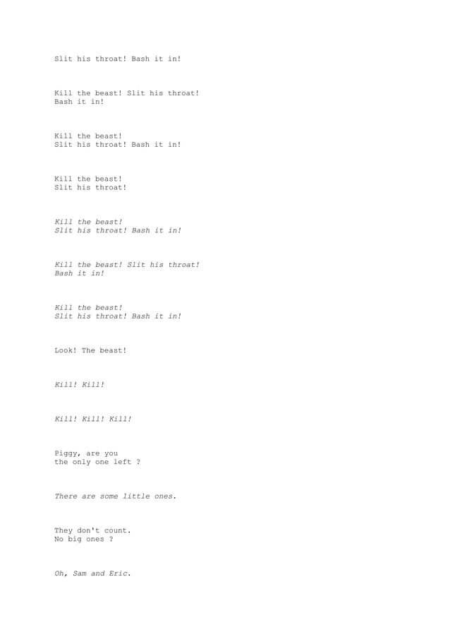 Lord of the flies script | DOCX