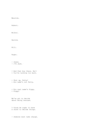 Lord of the flies script | DOCX