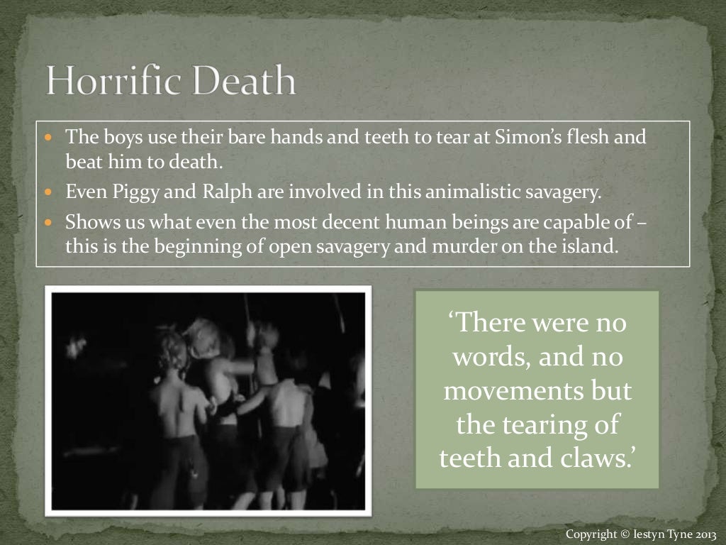 Simon Character Notes Lord of the Flies