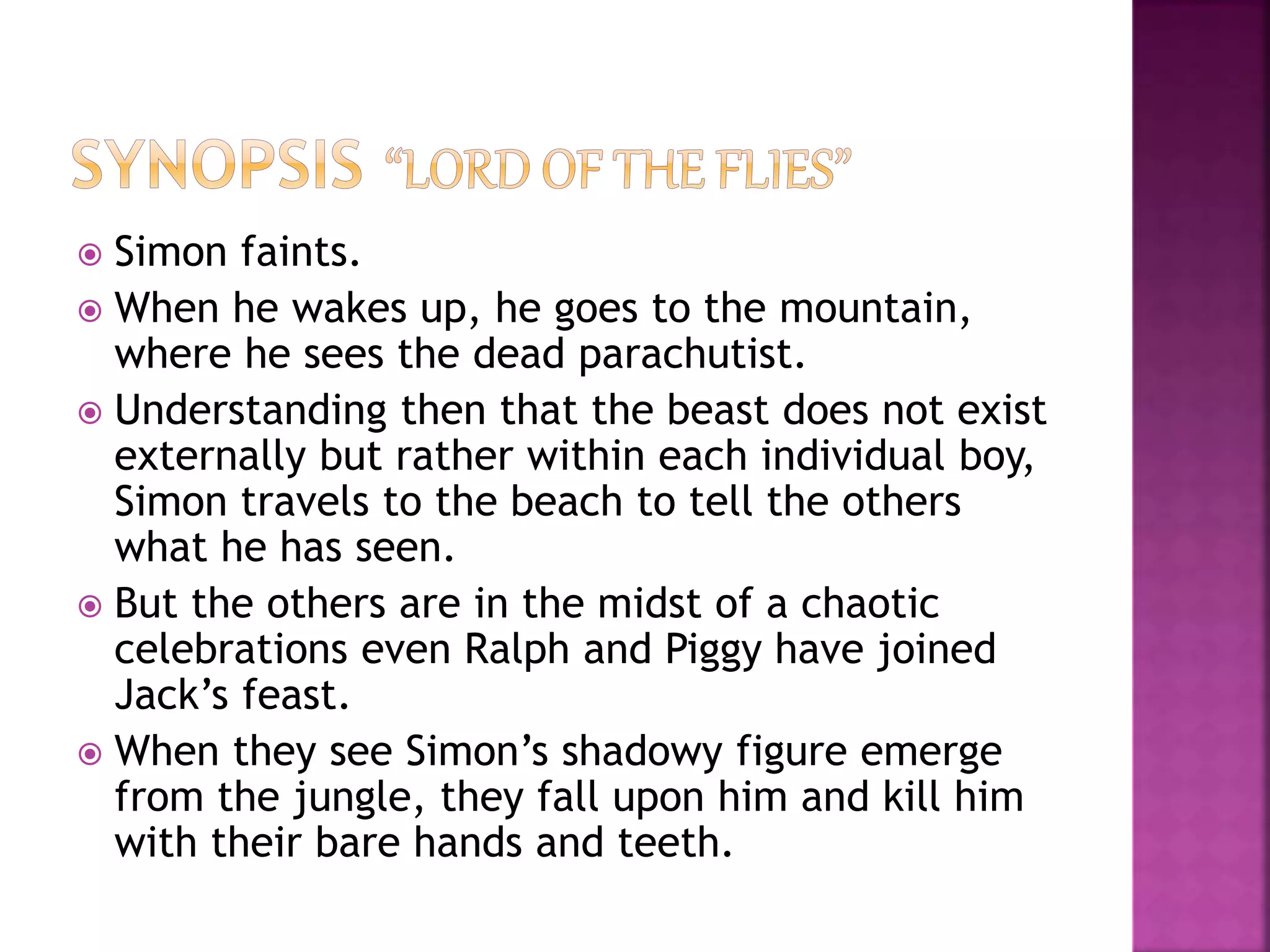 Lord of the flies synopsis | PPTX