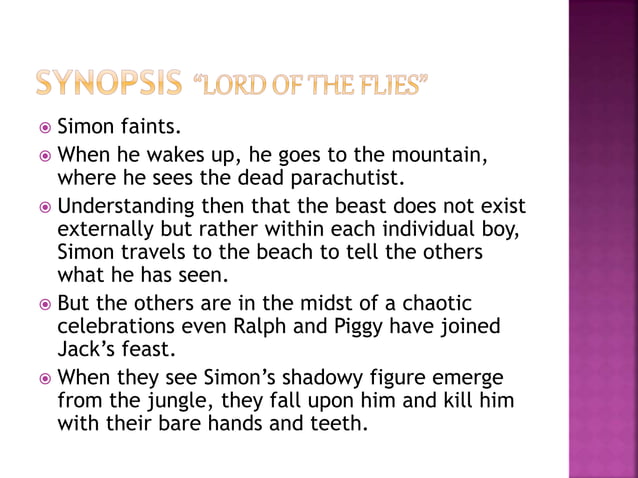 Lord of the flies synopsis | PPT