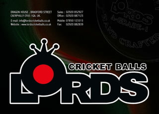 Lords cricket balls