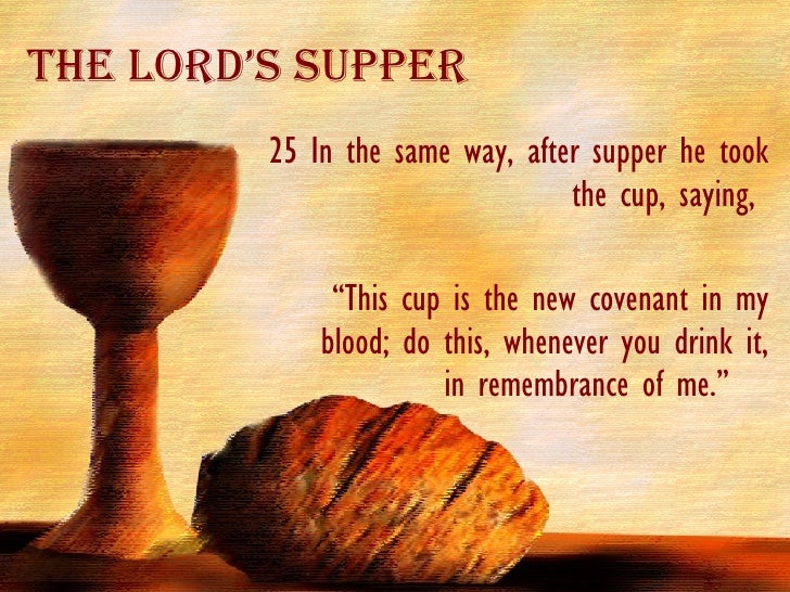 Remembrance Pf The Blood Lord Lords Supper Oct06