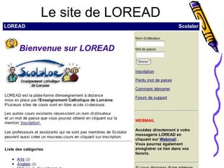 Le site de LOREAD 