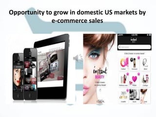 Opportunity to grow in domestic US markets by
e-commerce sales
 
