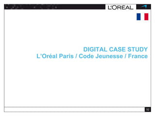DIGITAL CASE STUDY L’Oréal Paris / Code Jeunesse / France 